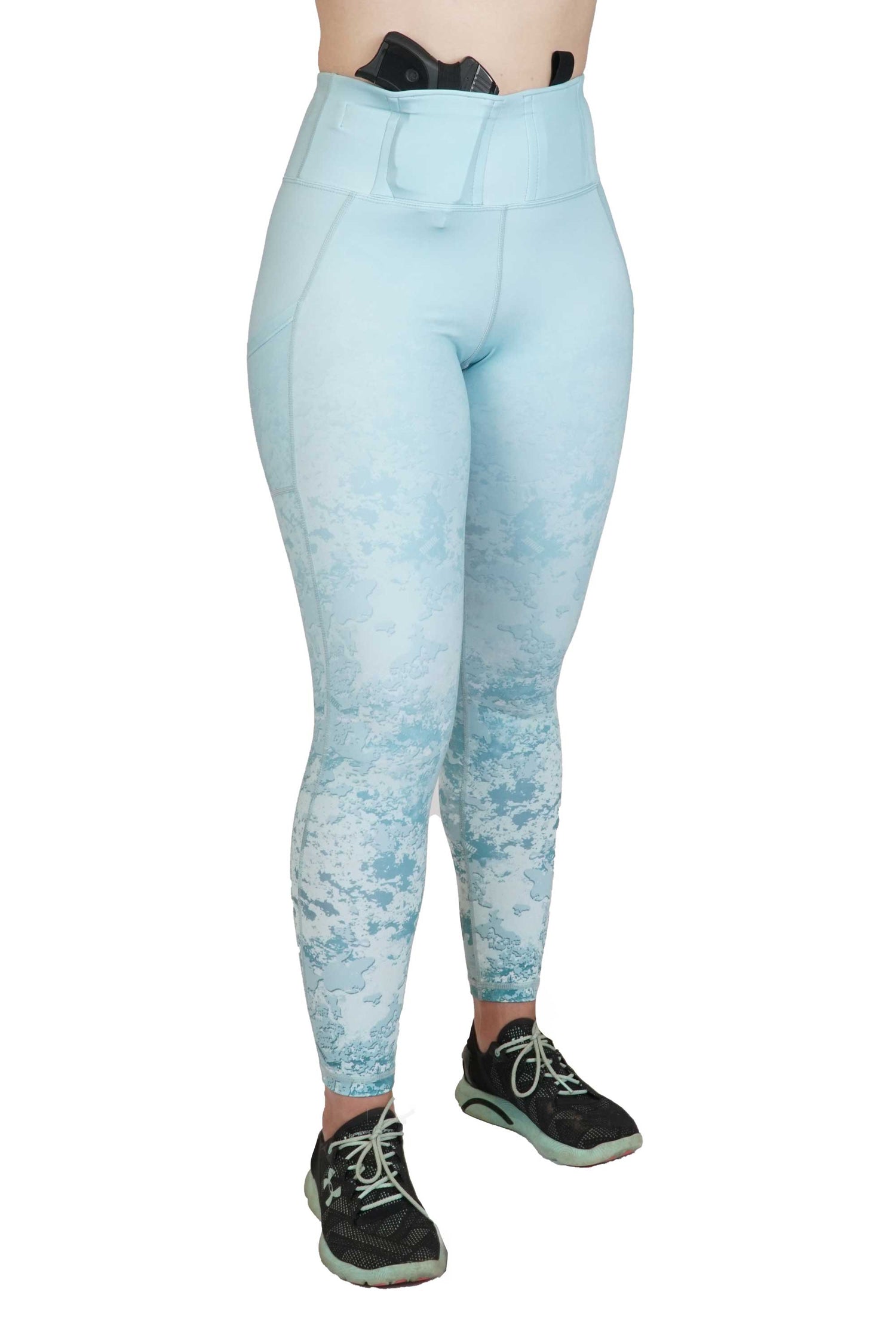 Concealed Carry Eclipse Leggings in Mint Shade Camo by Girls with Guns