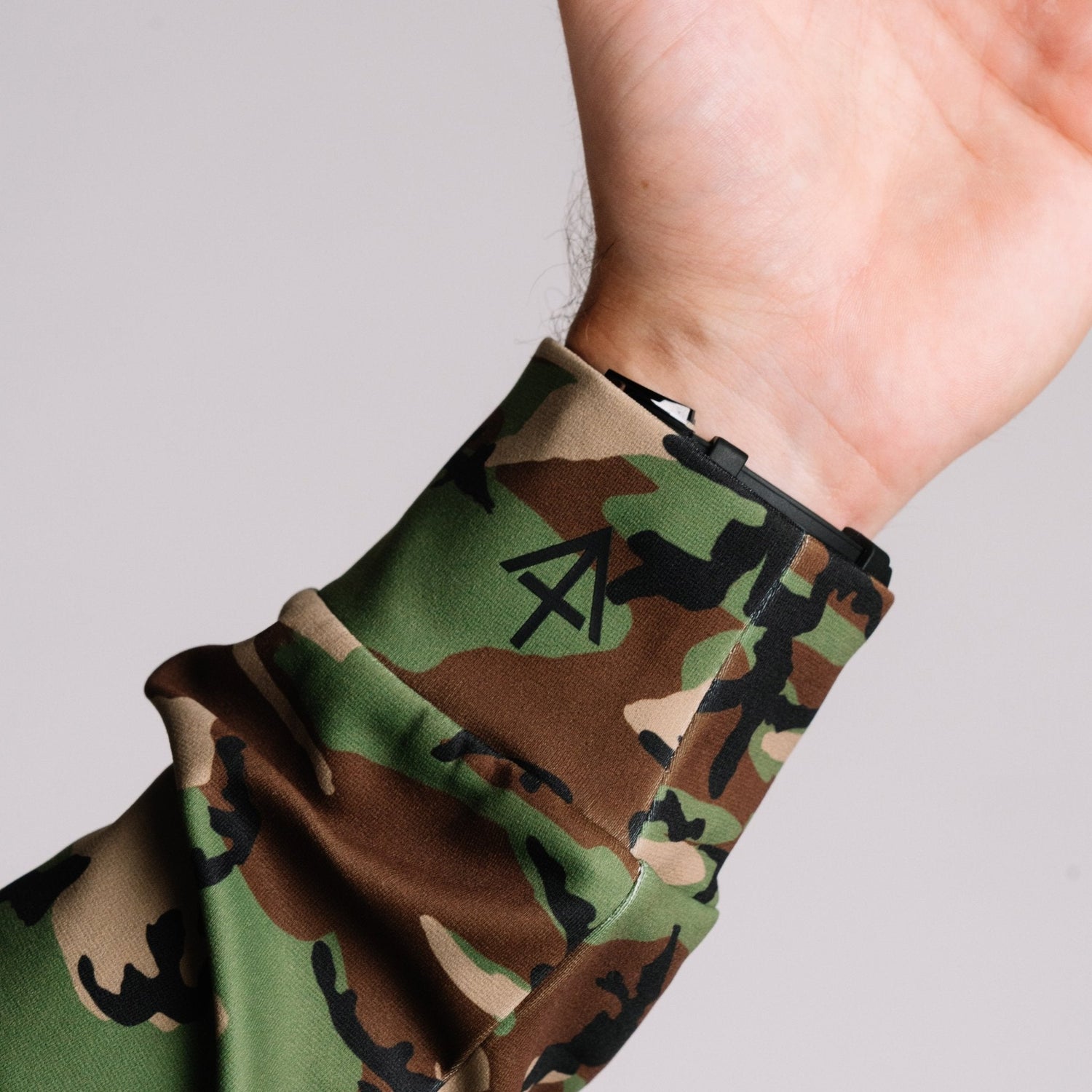 Durable Quarter Zip - Woodland Camo