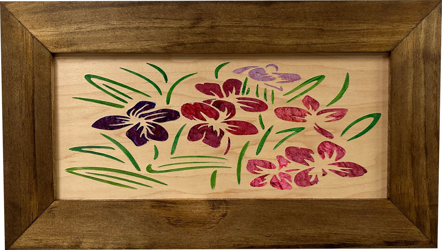 Just Flowers Hidden Gun Storage Wall Decor - Handcrafted Gun Concealment Furniture - Quick Access Handgun Safe with Magnetic Lock - Secure Hidden Wall Safe - USA Made