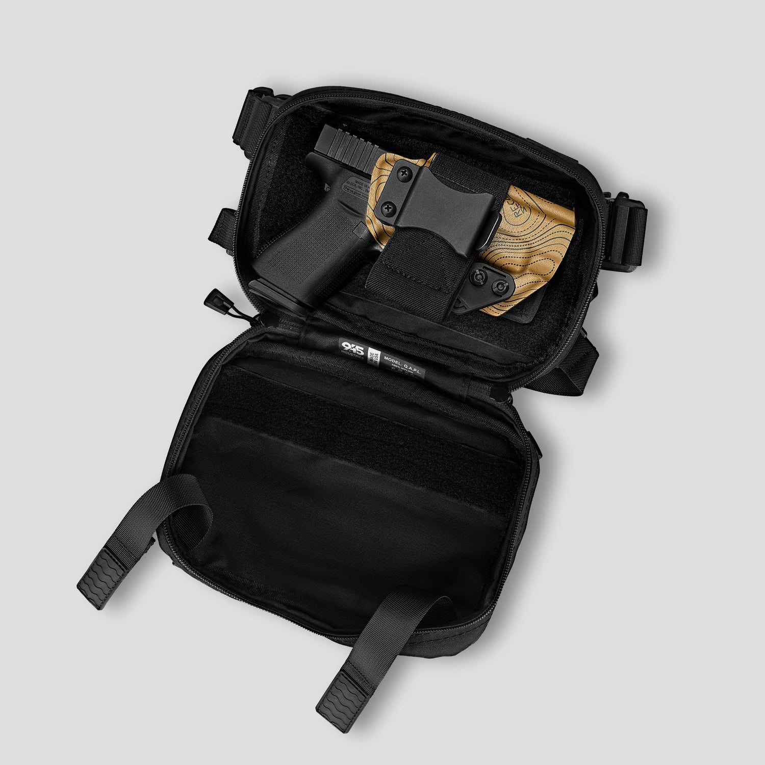 QAPL LOW PROFILE X-Pac® Black Concealment Bag (LARGE) WITH IWB ADAPTER