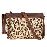 Concealed Carry Josie Genuine Leather Hair-on Leopard Print Crossbody by Lady Conceal