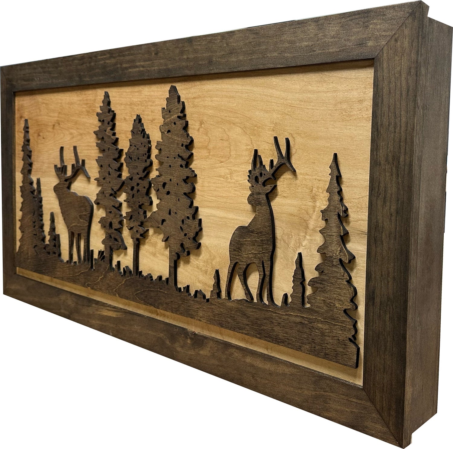 Elk Hunting Gun Concealment Furniture - Handcrafted Wooden Gun Cabinets - Gun Shelf Hidden Storage for Rifles, Shotguns, & Handguns - Quick Access Hidden Wall Safe (Extra Large)