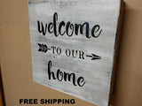 "Welcome to Our Home" Mini Concealment Wall Art Box