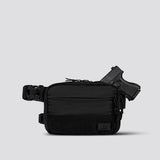 QAPS LOW PROFILE CORDURA® CONCEALMENT BAG (SMALL) VELCRO FRONT BLACK WITH IWB ADAPTER