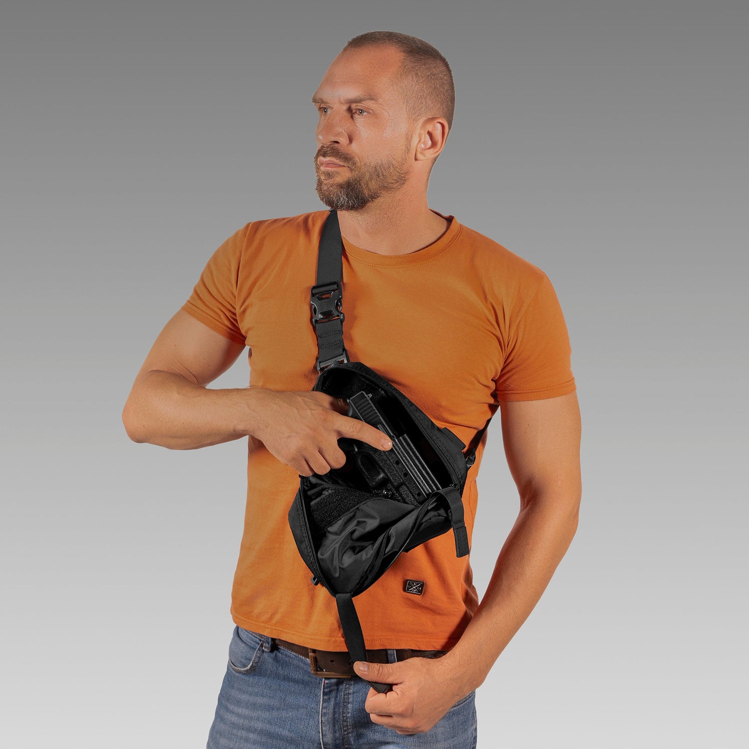 QAPL LOW PROFILE X-Pac® Black Concealment Bag (LARGE) WITH IWB ADAPTER