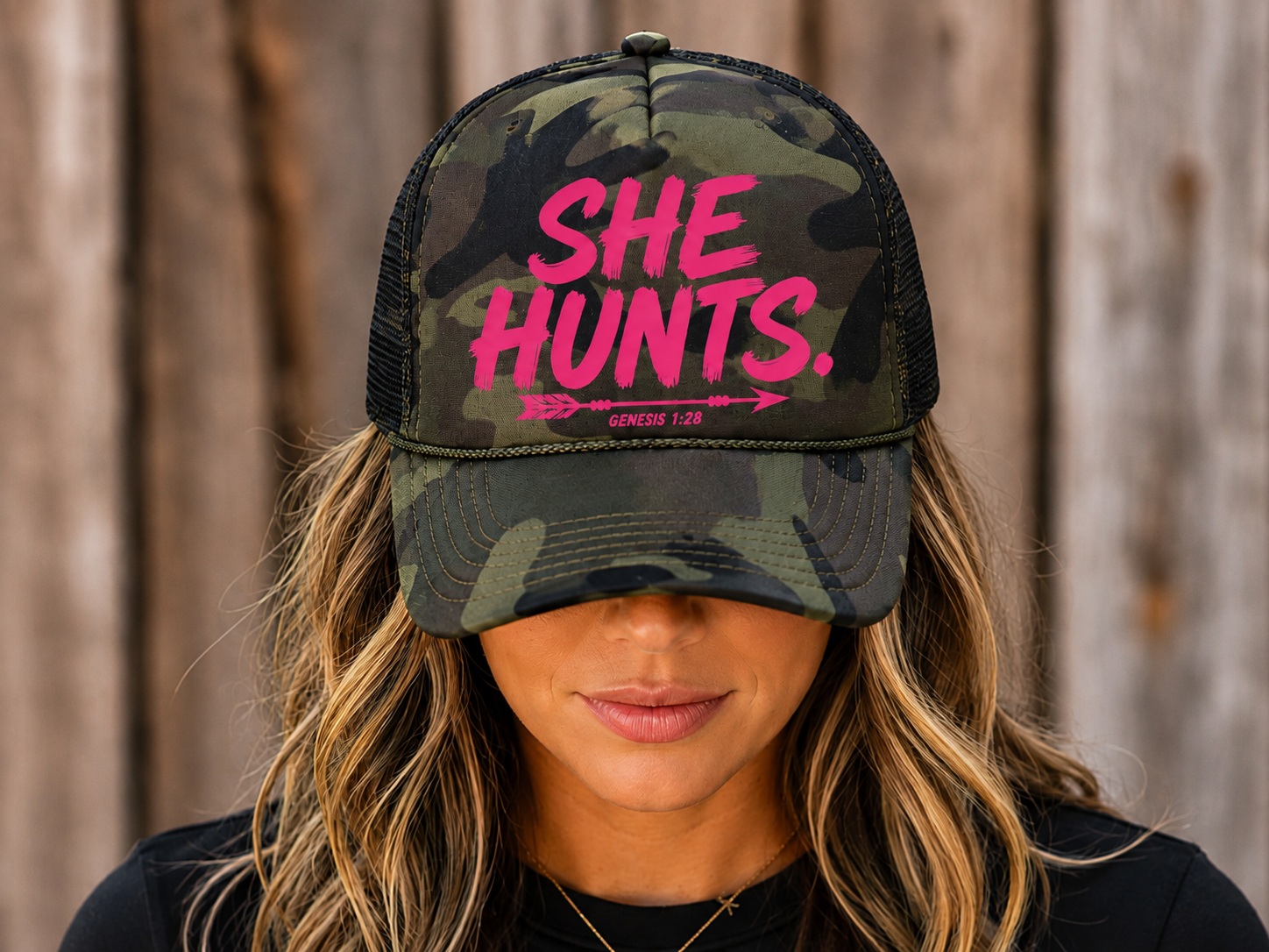 SHE HUNTS. Trucker - Genesis 1:28