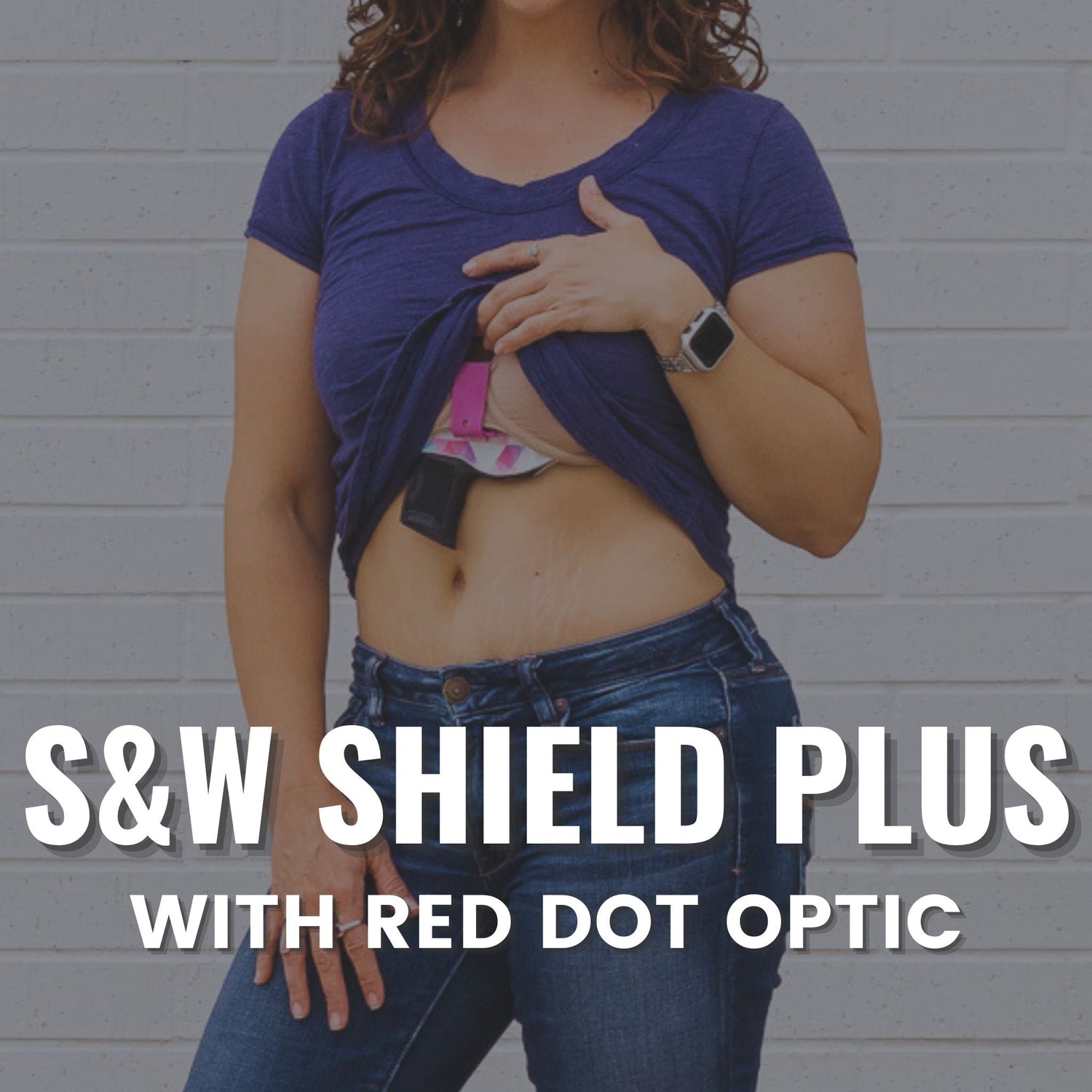Smith & Wesson Shield Plus with Red Dot Optic Flashbang Bra Holster