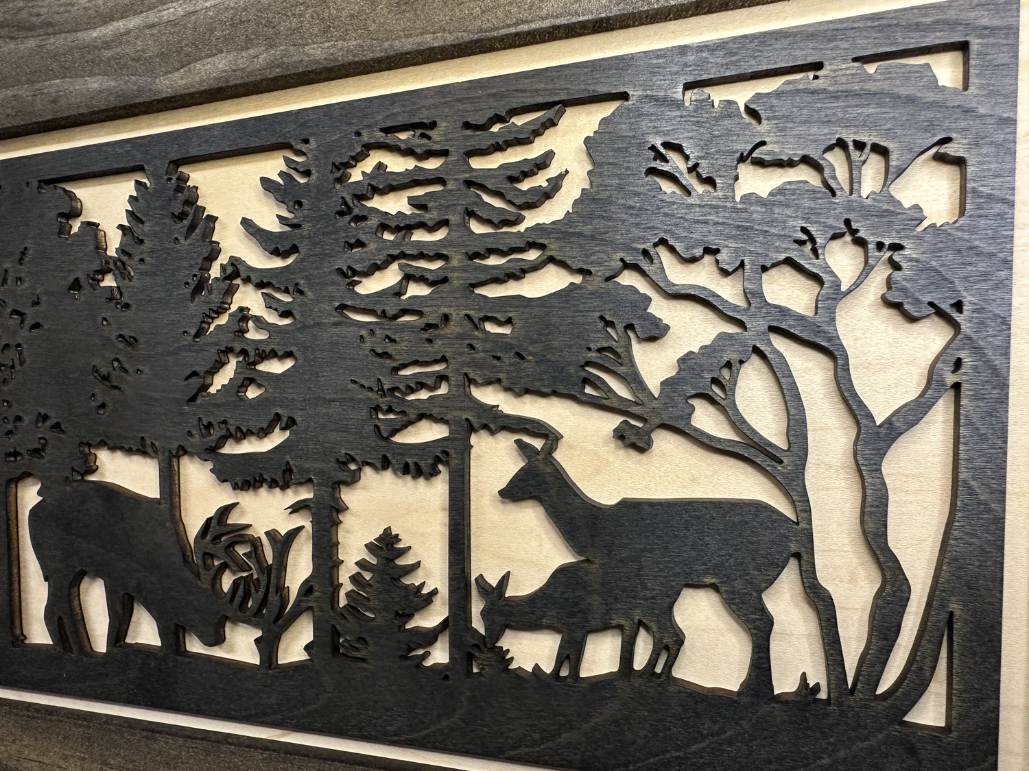 Gun Concealment Furniture - Deer Hunter Coat Rack Hidden Wall Safe with Hooks for Coats, Bags, & Hats - Quick Access Hidden Gun Storage - Wood Gun Cabinet with Secure Magnetic Lock