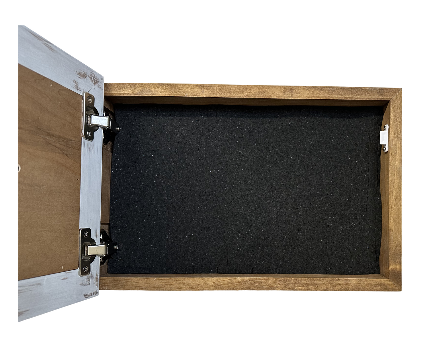 White Wolf Gun Concealment Furniture - Handcrafted Hidden Gun Storage Wall Decor - Hidden Gun Shelf with Magnetic Lock for Quick Access