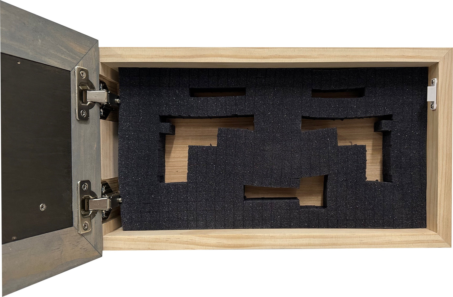 Midnight Wolf Hidden Gun Safe Concealed Furniture, Handcrafted Gun Concealment Decor, Hidden Gun Shelf with Magnetic Lock, Quick Access, Hidden Wall Safe for Secure Storage