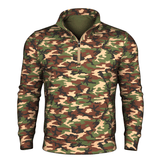 Durable Quarter Zip - Woodland Camo