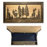 Elk Hunting Gun Concealment Furniture - Handcrafted Wooden Gun Cabinets - Gun Shelf Hidden Storage for Rifles, Shotguns, & Handguns - Quick Access Hidden Wall Safe (Extra Large)