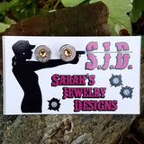 Head Stamp Stud Earrings