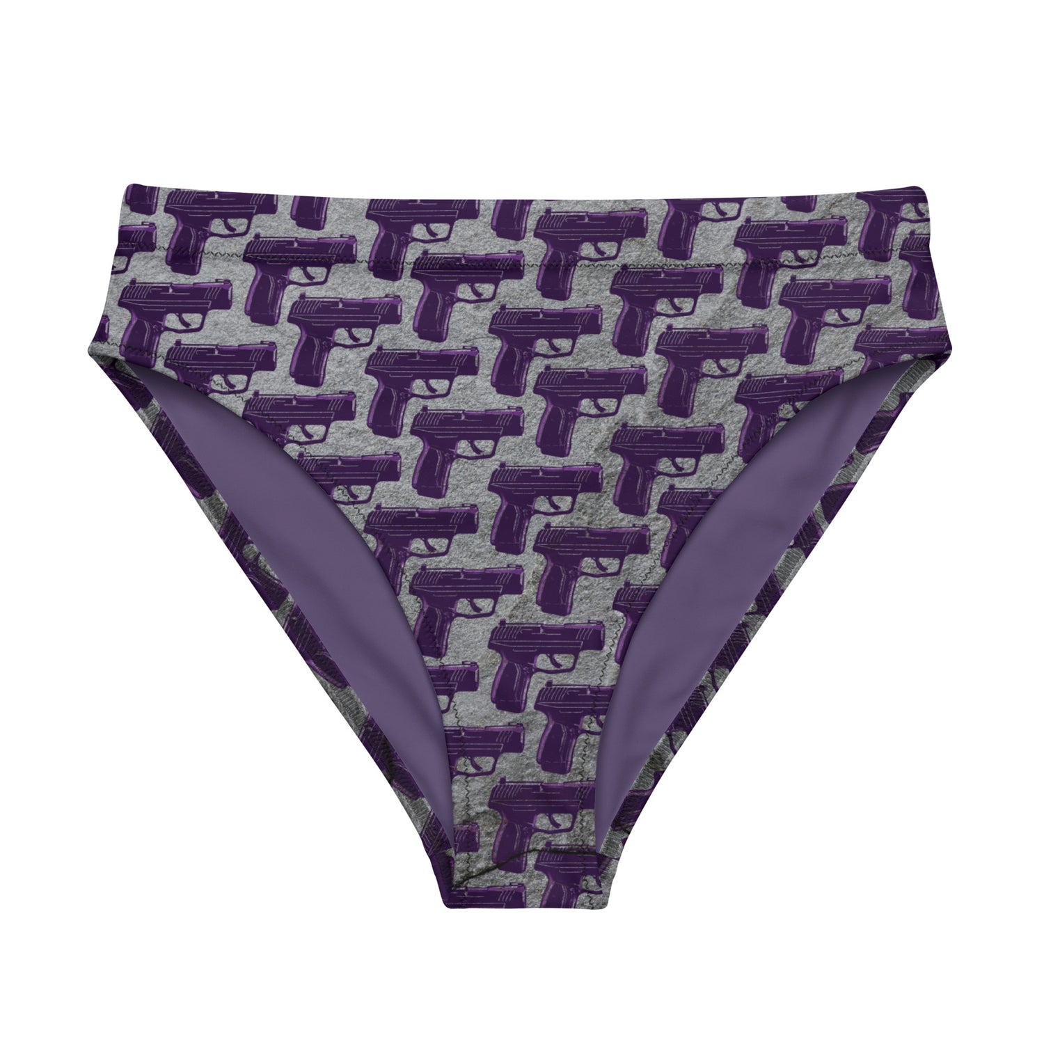 Purple Haze Pistol Palooza High-Waisted Bikini Bottom