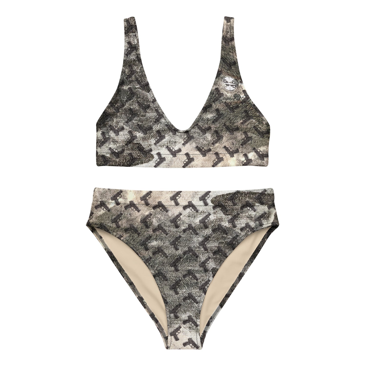 Gunpowder Pistol Palooza High-waisted Bikini Set