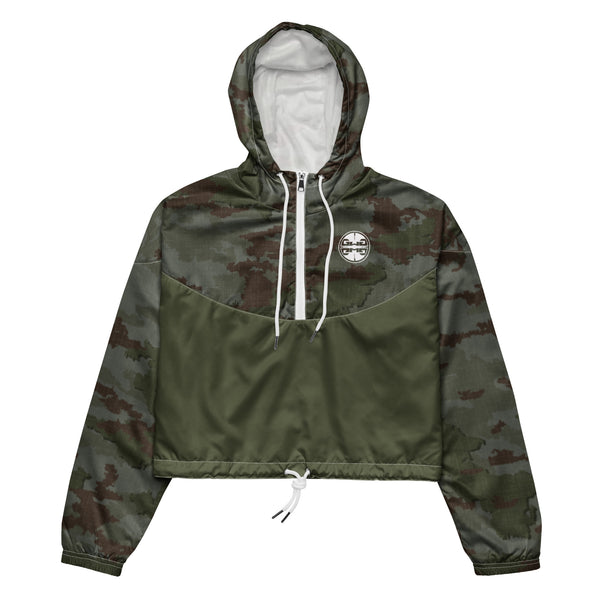 Athleisure Cropped Windbreaker | TerraVerde Camo – Girls