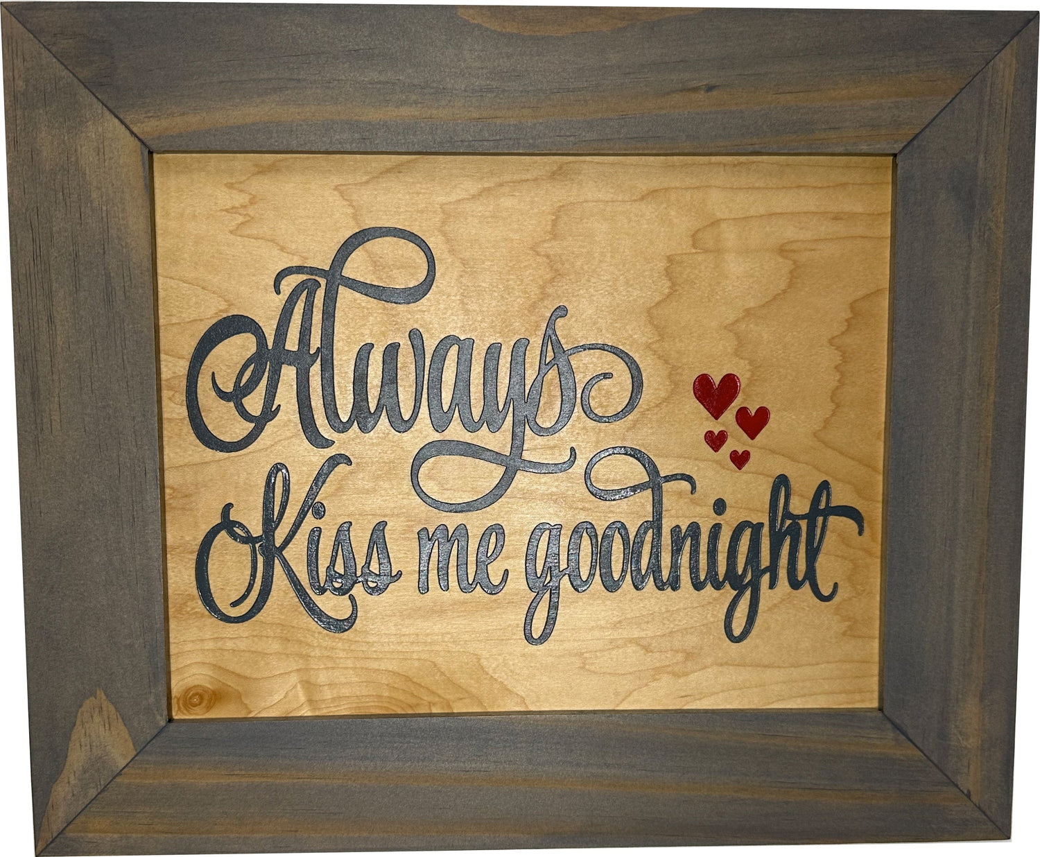 Always Kiss Me Goodnight Hidden Gun Cabinet Wall Decor Concealed Furniture Concealment Shelf
