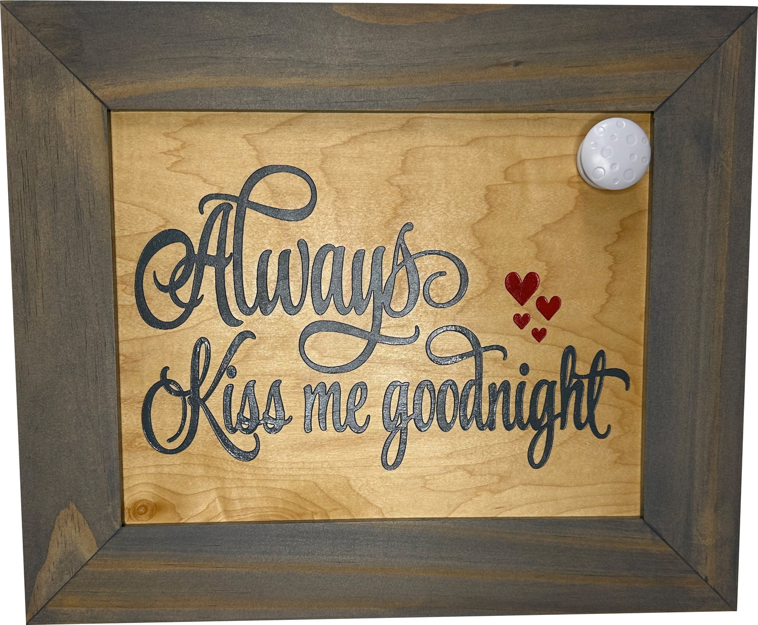Always Kiss Me Goodnight Hidden Gun Cabinet Wall Decor Concealed Furniture Concealment Shelf
