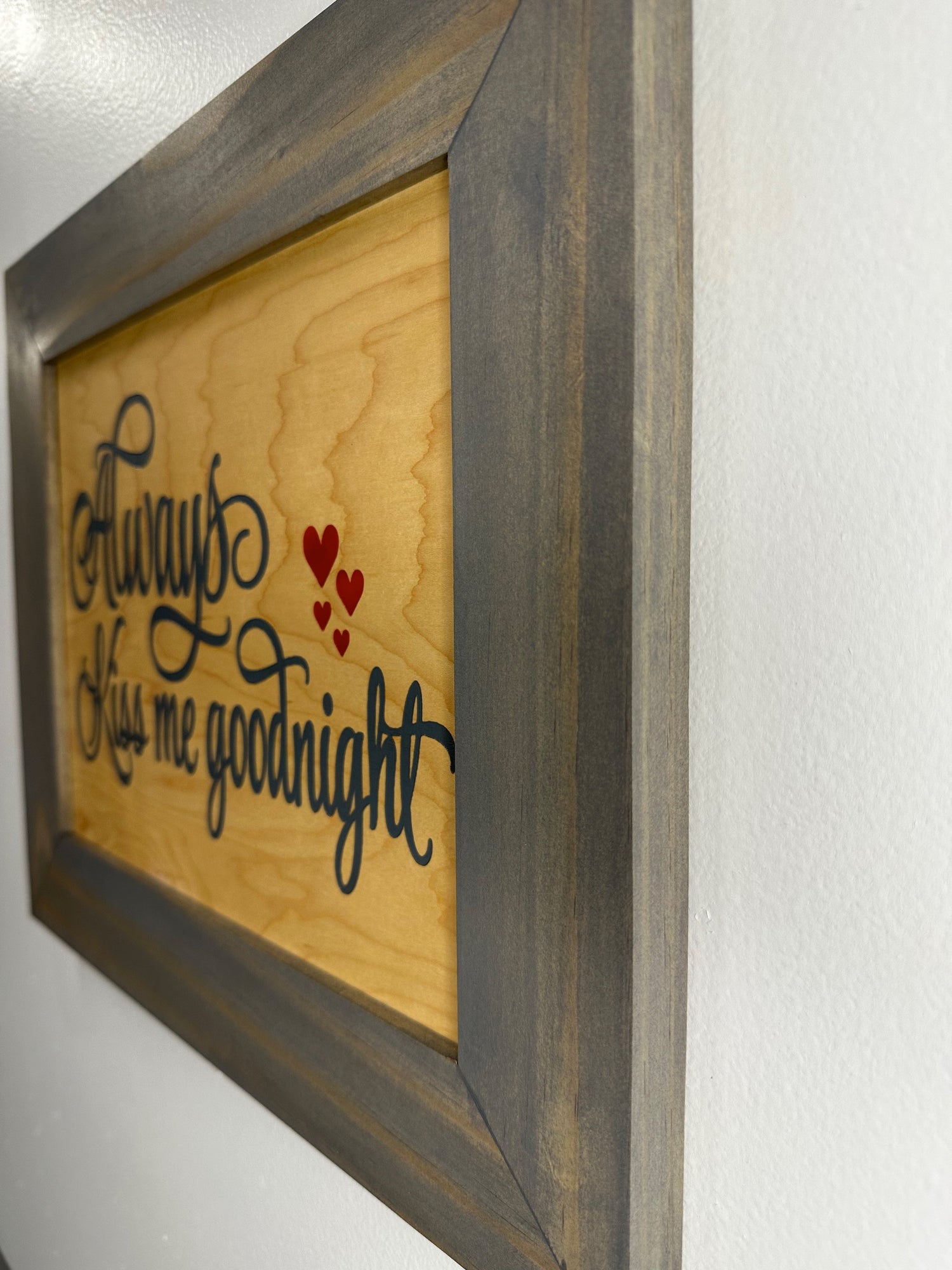 Always Kiss Me Goodnight Hidden Gun Cabinet Wall Decor Concealed Furniture Concealment Shelf