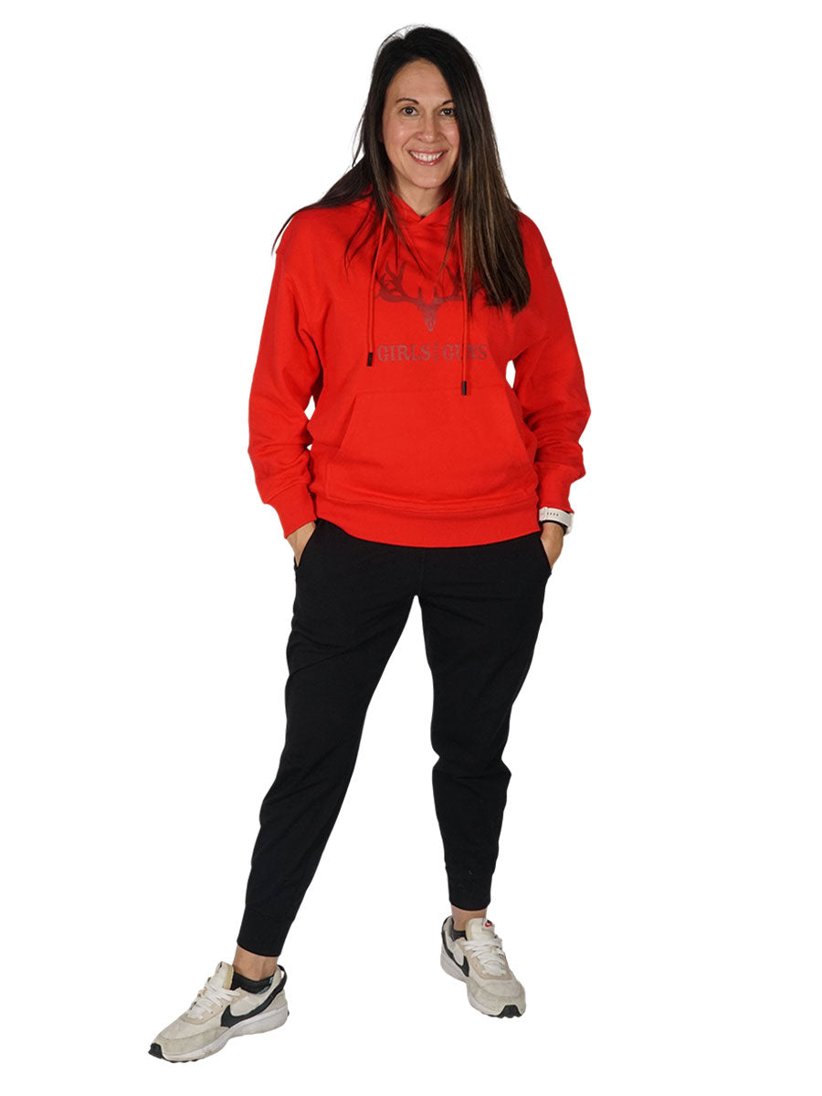 women's-red-hoodie-with-classic-buck-head-logo-on-chest-by-girls-with-guns