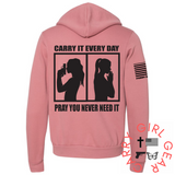 CARRY & PRAY Zippered Hoodie