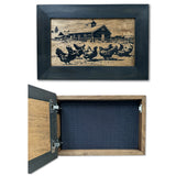 Chicken Farm Hidden Gun Safe - Handcrafted Gun Concealment Decor - Hidden Gun Shelf with Magnetic Lock for Quick Access - Hidden Wall Safe for Secure Storage - Made in USA