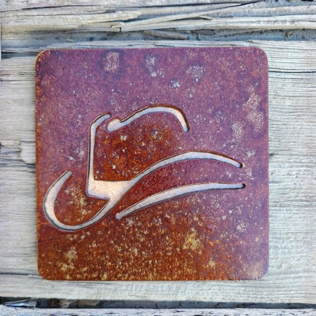 Hand Crafted Steel Coasters | Set of 4