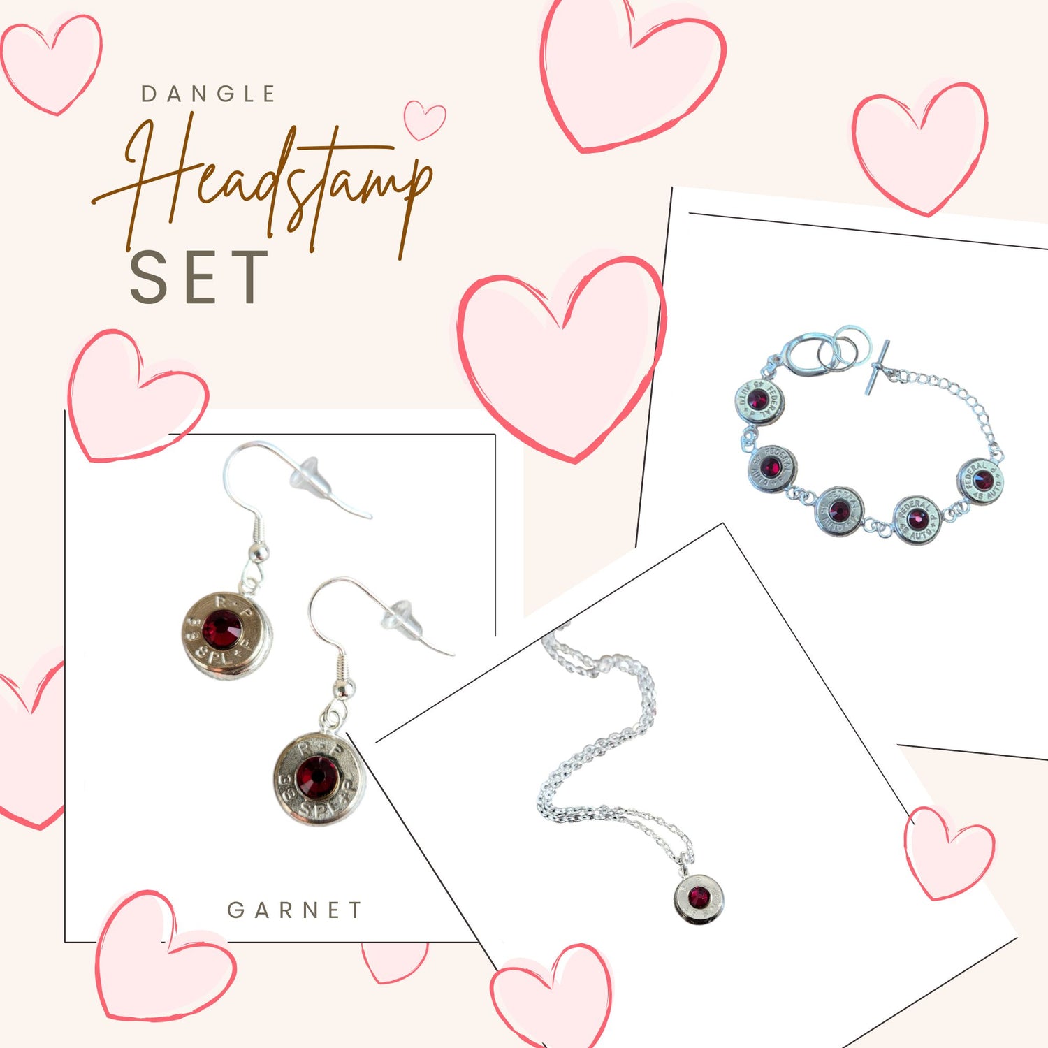 Cupid's Headstamp Dangle Set