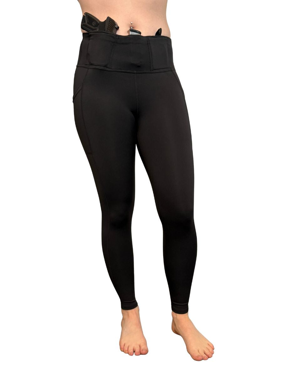 Defender Concealed Carry Leggings | Black & Olive – Girls with