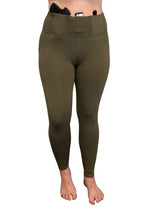 Defender Concealed Carry Leggings - Olive Front View