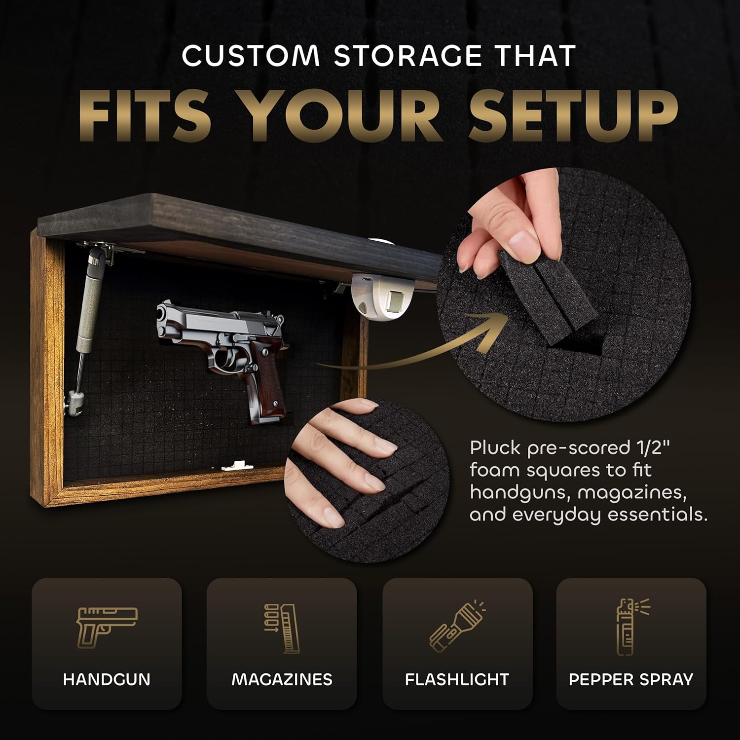 Hidden Gun Cabinet Put On The Full Armor Of God, Secure Concealed Ephesians 6:10 Gun Safe by Bellewood Designs