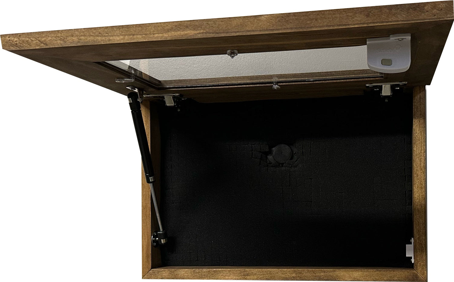 Wall Mounted Pistol Display Case - Handcrafted Gun Cabinet with Magnetic Lock for Secure Storage - Quick Access Gun Display Case with Mount & Customizable Foam Inserts - Made in USA