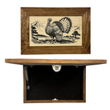 Wild Turkey Gobbler Gun Concealment Furniture - Handcrafted Hidden Gun Storage Wall Decor - Hidden Safe Furniture with Magnetic Lock for Quick Access & Storage