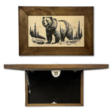 Grizzly Bear Gun Concealment Furniture - Handcrafted Hidden Gun Storage Wall Decor - Hidden Safe Furniture with Magnetic Lock for Quick Access - Made in USA
