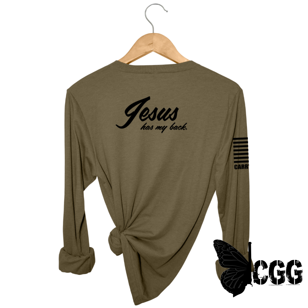 JESUS HAS MY BACK Long Sleeve