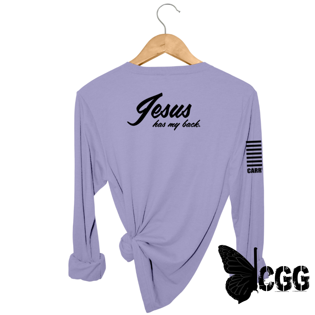 JESUS HAS MY BACK Long Sleeve