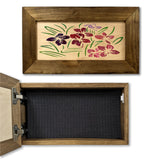 Just Flowers Hidden Gun Storage Wall Decor - Handcrafted Gun Concealment Furniture - Quick Access Handgun Safe with Magnetic Lock - Secure Hidden Wall Safe - USA Made
