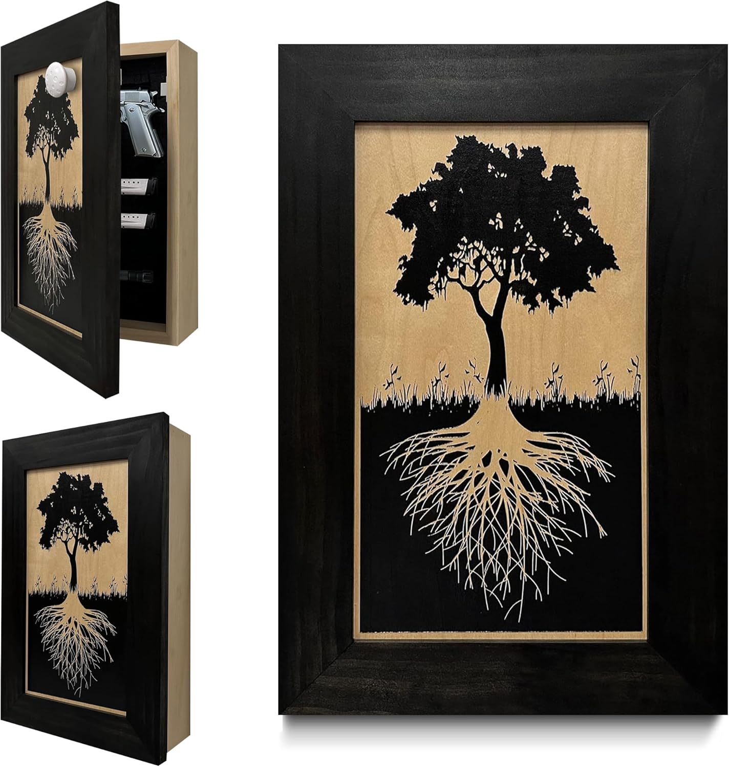 Tree of Life Hidden Gun Storage Wall Decor Concealment Furniture
