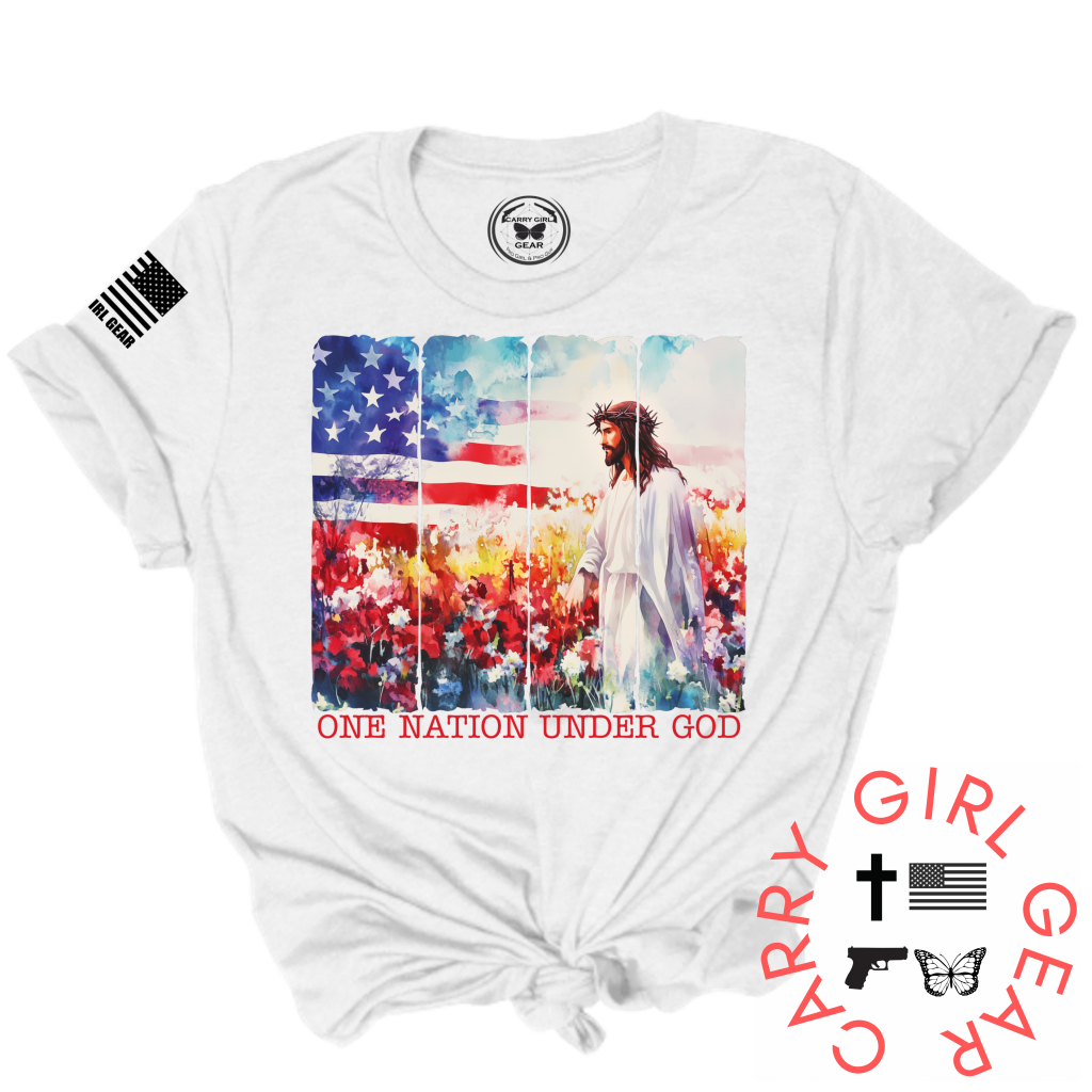 Eve UnderBlue くじ UB賞 Crew T-Shirts ONE NATION UNDER GOD TEE – Girls with Guns Clothing