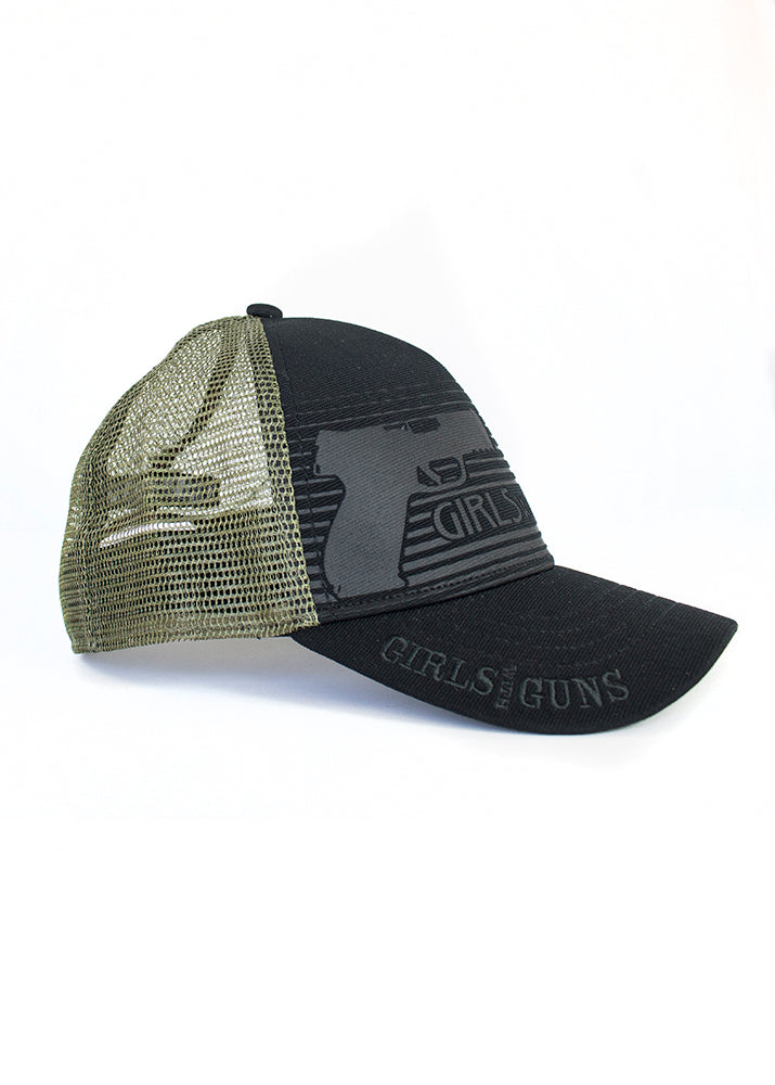 Pistol Trucker Hat | Black