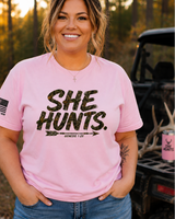 SHE HUNTS. Tee - Genesis 1:28