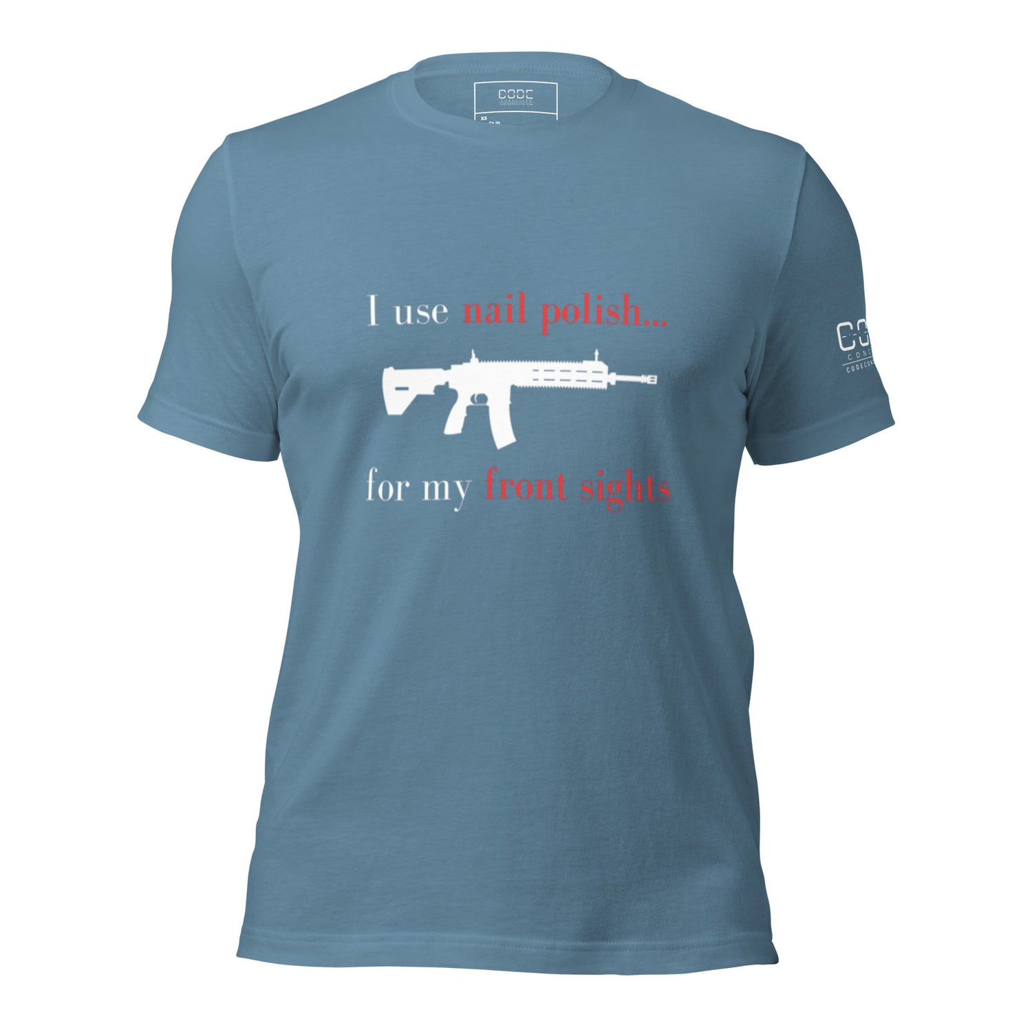 I use nail polish...for my front sights - Unisex t-shirt - Dark