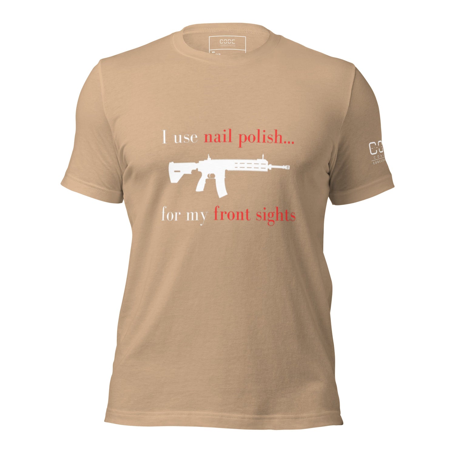 I use nail polish...for my front sights - Unisex t-shirt - Dark