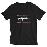 I use nail polish...for my front sights - Short Sleeve V-Neck T-Shirt