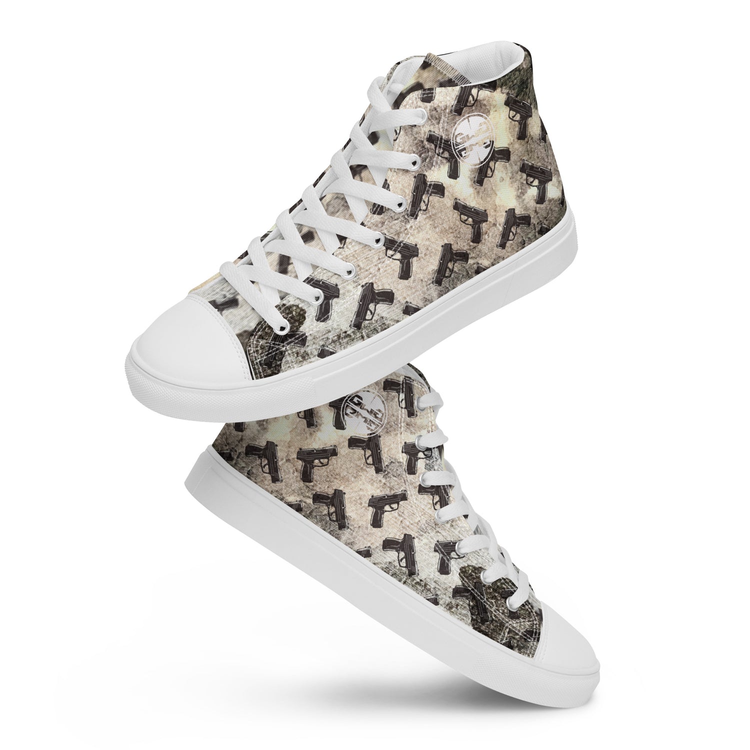 Pistol Palooza Women’s High Top Canvas Shoes