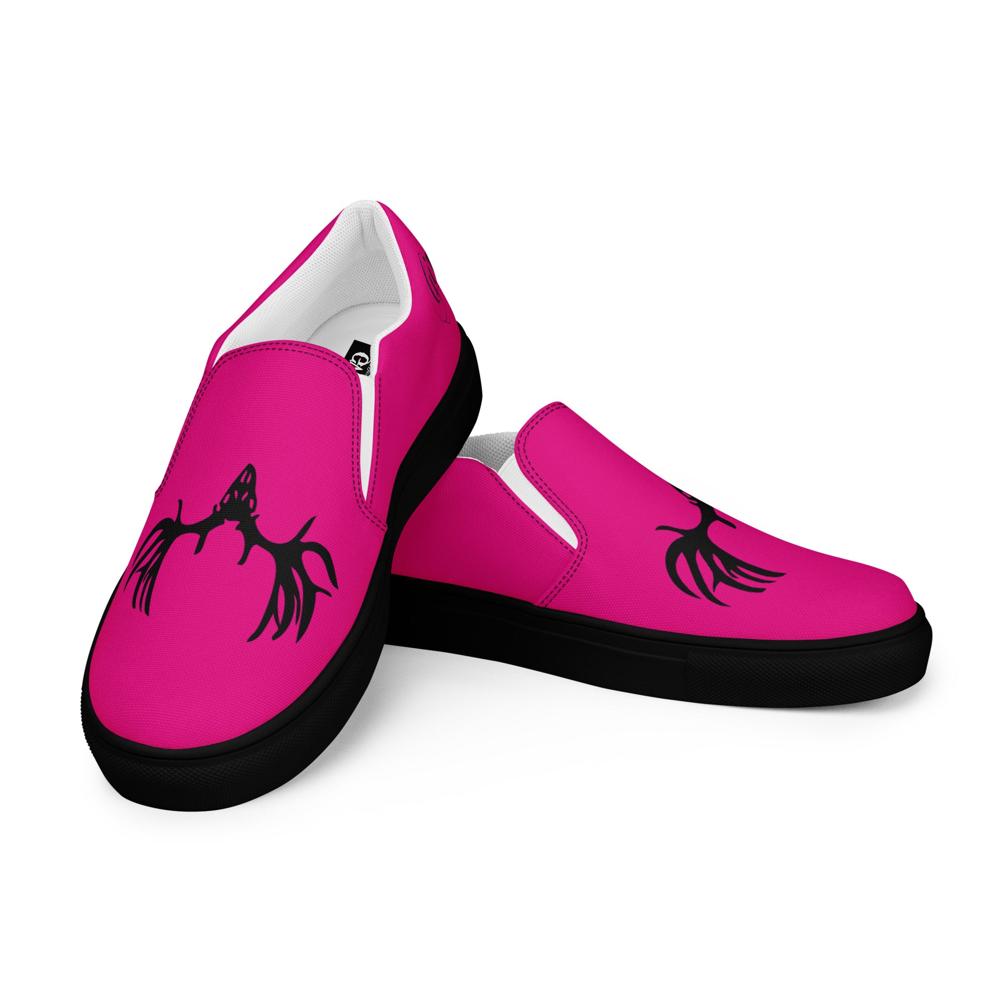 Buck Head Bright Pink Women's Canvas Slip-On Shoes – Girls with Guns ...
