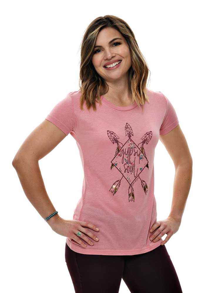 Gypsy Soul Tee | Pink - Girls With Guns
