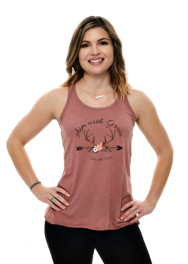 Aim With Grace Tank | Mauve - Girls With Guns