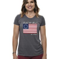 Betsy Ross Tee in Heather Gray by Girls with Guns