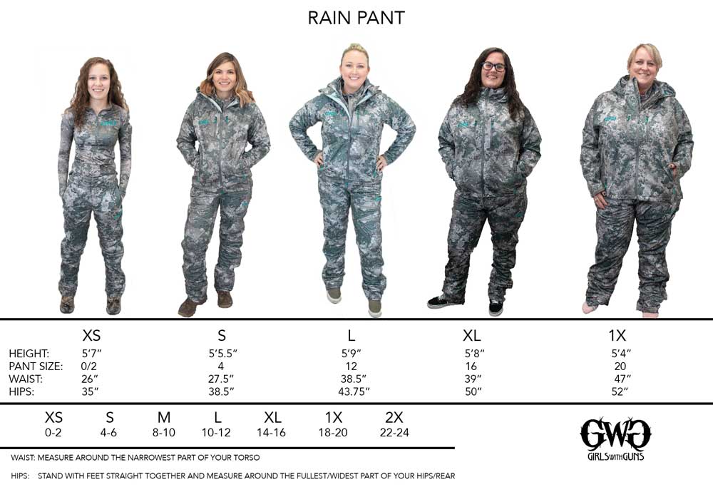 Size Chart  Athletic Pants - Girls With Guns